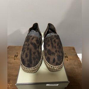 Tom Ford Suede Animal Print Espadrilles Men’s Size 9 Brown Made in Spain w/ Box